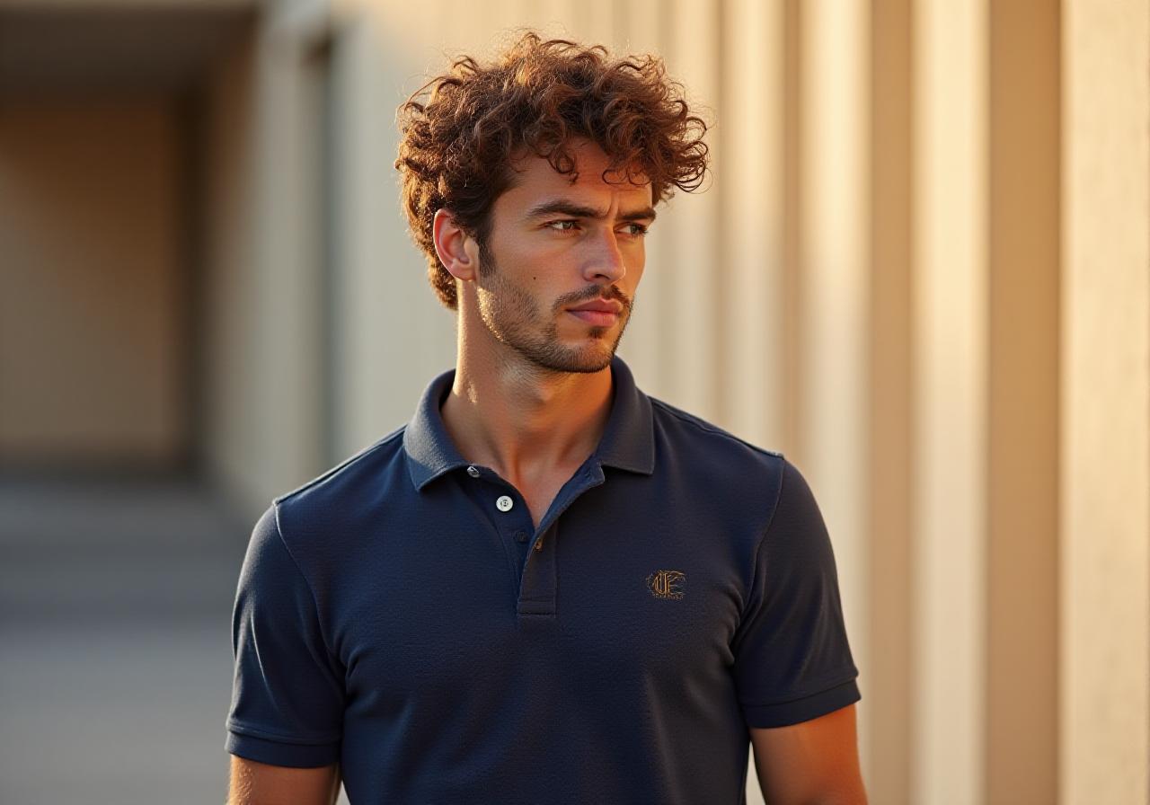 Homme avec une coupe texturée naturelle moderne